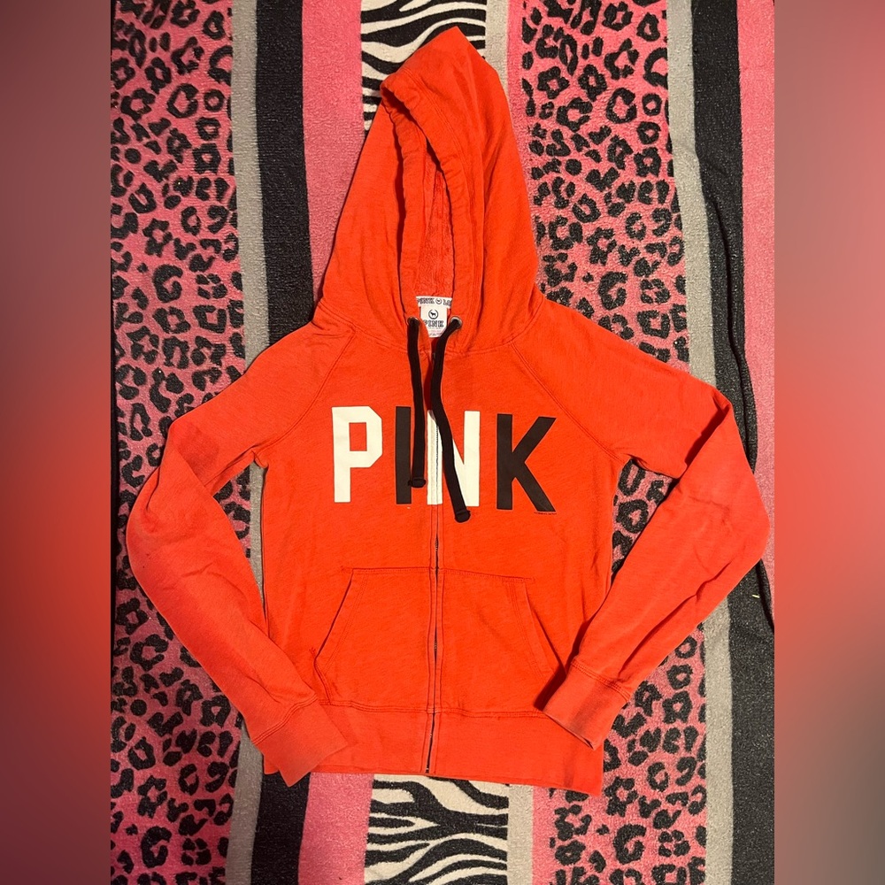 Vintage PINK Victoria's Secret zip up jacket